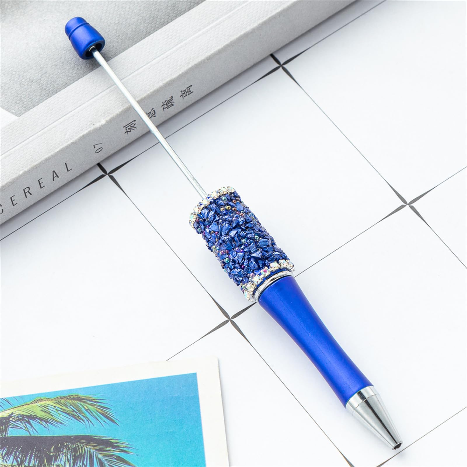 Beadable Penna A Sfera Retrattile Con Strass - Elegante E Scorrevole, Per Studenti E Ufficio - 5