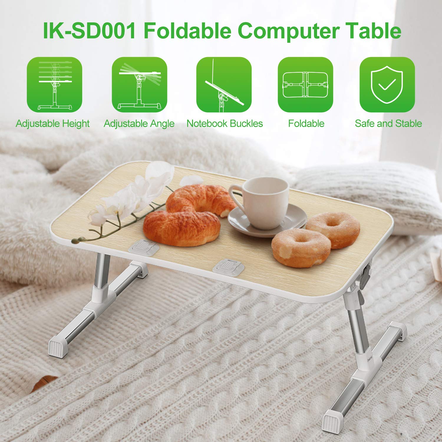 iTeknic Laptop Bed Desk Foldable Lapdesk Laptop Computer Stand