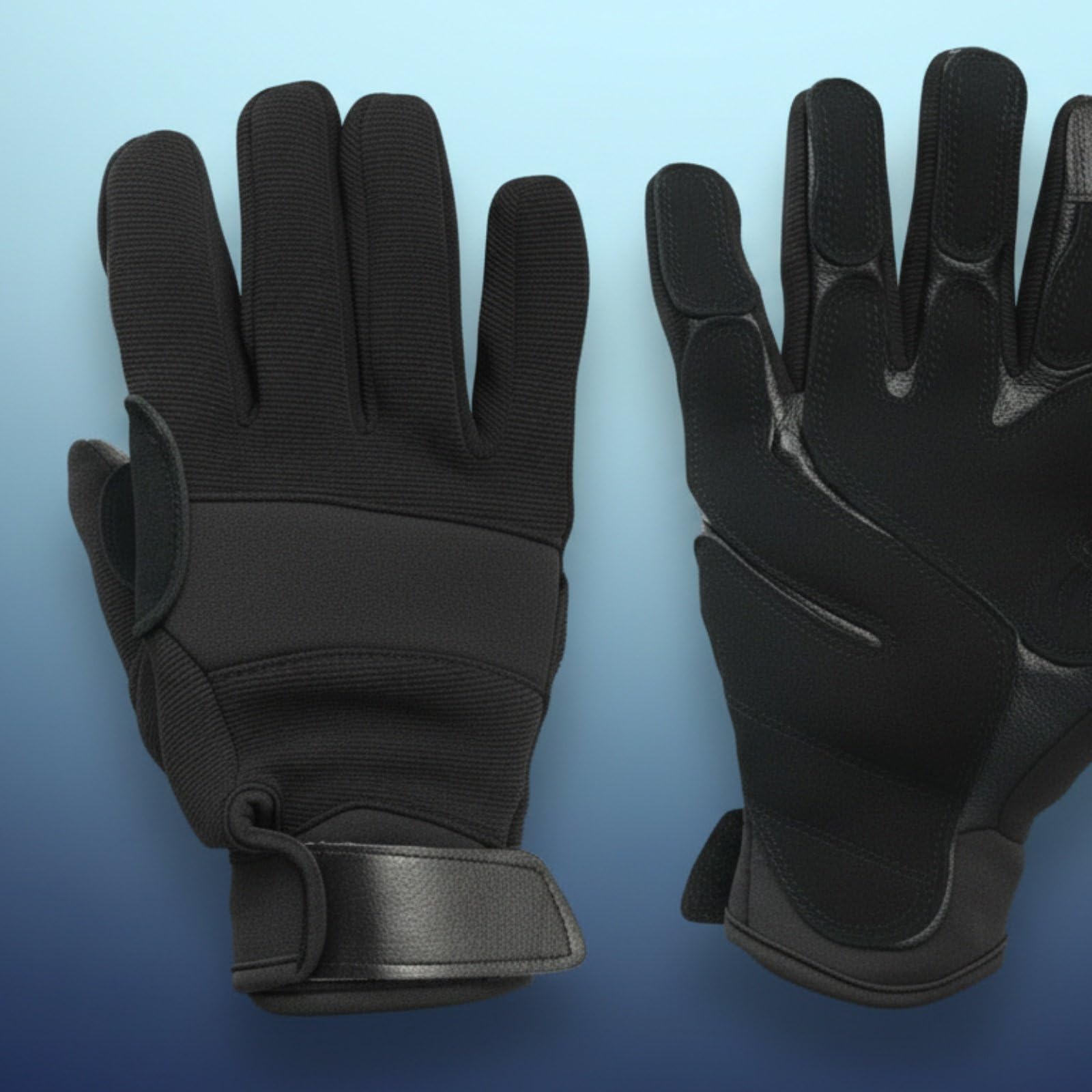 Guantes de de Trabajo de Cuerda de Protección de Escalada con Palma de PU Doble y Costuras Resistentes para Mayor