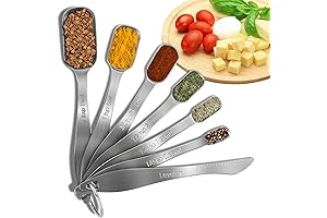 Stainless Steel Square Measuring Spoons Premium Heavy Duty Metric Kitchen Tools for...