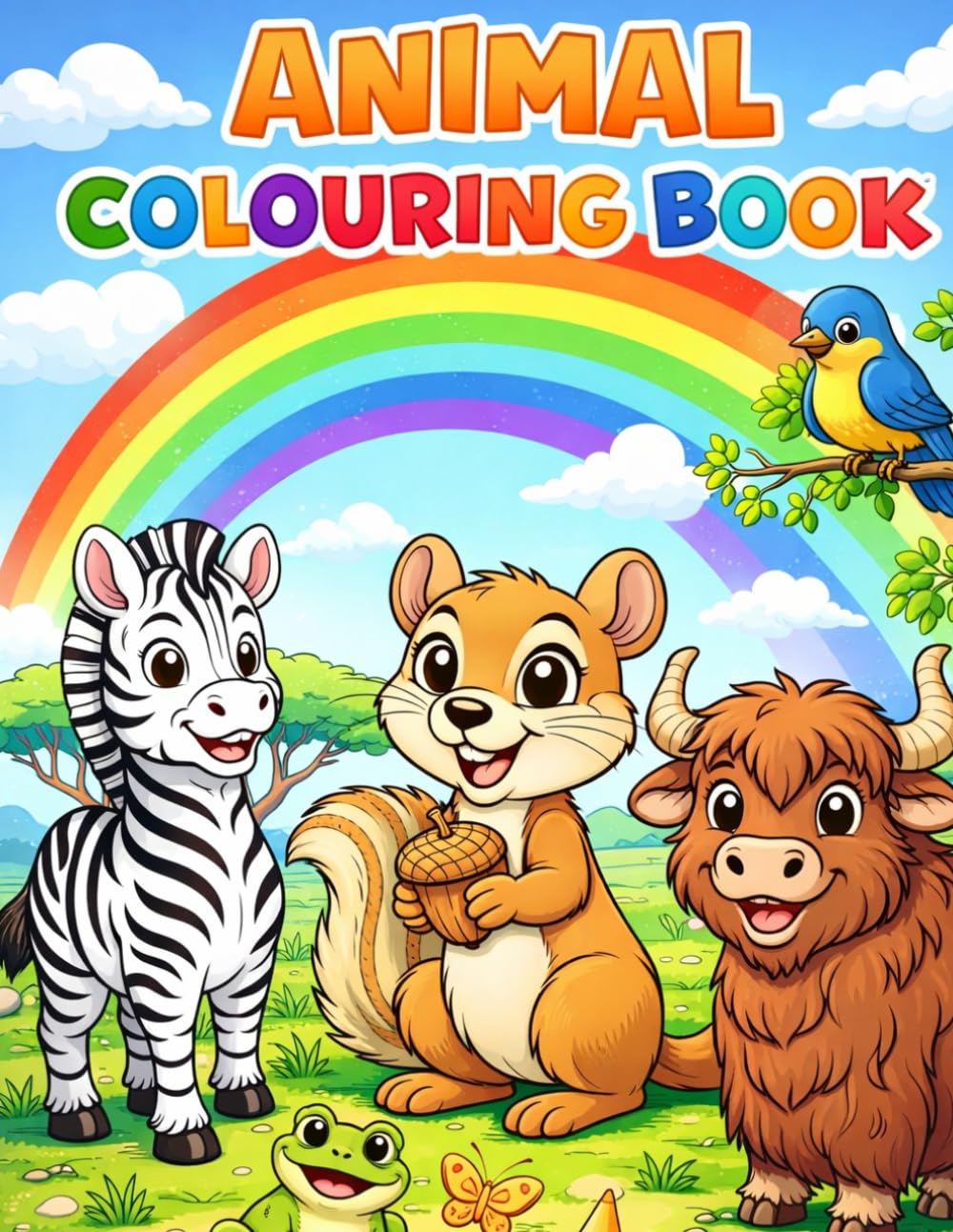 Fun Animal Colouring Book: For Children Age 5-8