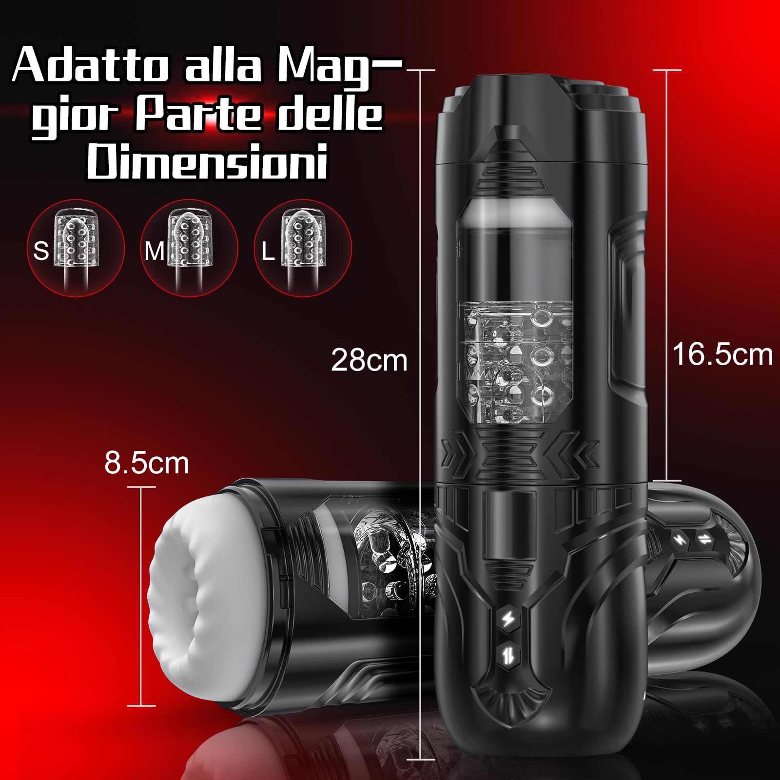 HIVEFUN Masturbatore Uomo, 7x7 Modi, Turbo con un Clic, Sex Toys Uomo | Spinta & Rotazione, Doppio Motore & Potente Ventosa, Rivestimento TPE 3D, Toys Sessuali per Uomini, Masturbatore Maschile