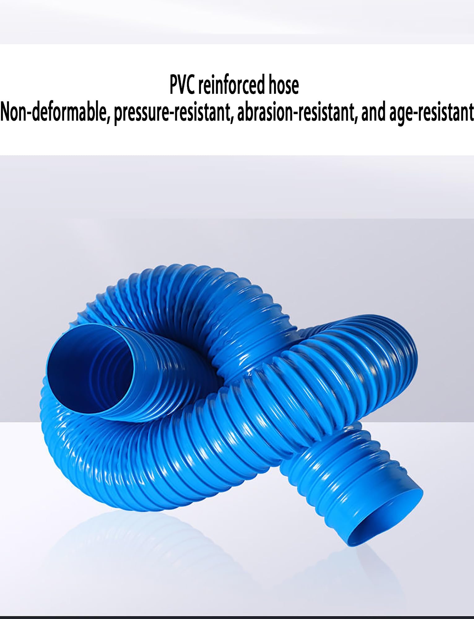 Manguera de succión polvo, caucho PVC | Manguera de recolección de polvo de PVC azul Ventilación CNC for carpintería 100 cm D 3,2-40 cm (D 5,5 cm)(D 21cm)