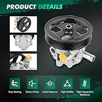 Vista 4 de SCITOO Bomba de dirección asistida, con polea, 2007-2012 para Dodge Caliber, 2007-2017 para Jeep Compass, 2007-2017 para Jeep Patriot, reemplazo #