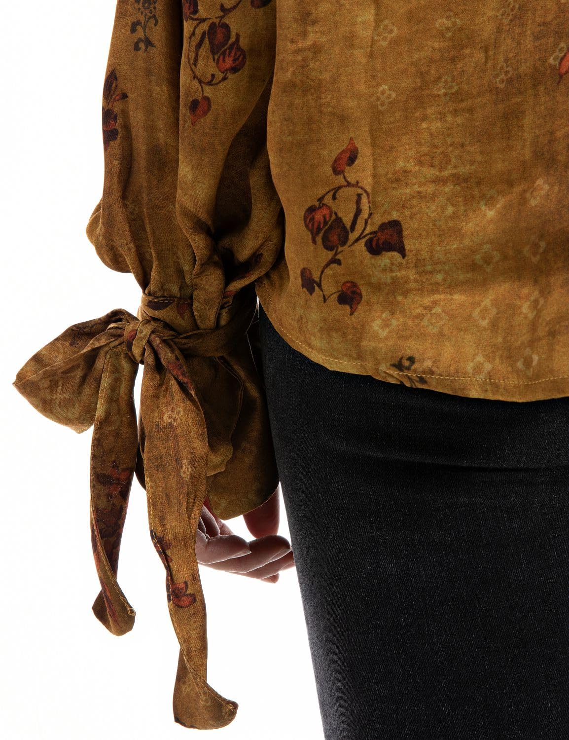 Replay W2111 All Over Printed Viscose Plain Blouse Femme