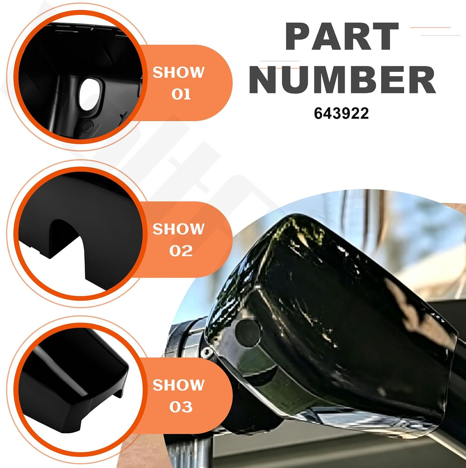 643922 Regal Head Cover Drive Front Compatible with Lippert Components and Solera Camping Trailer Awnings, RV Awning Head Cover End Cap for Right-Side, with Screws