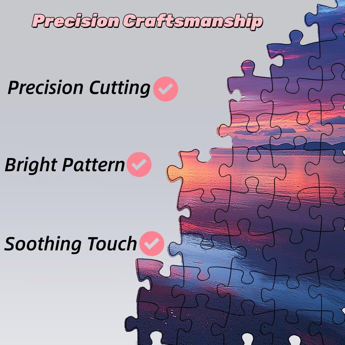 Puzzle 5000 sztuk Plaża, Puzzle Zachód Słońca, Puzzle Dorośli Kreatywna Rozrywka, Drewniane Puzzle Z Pudełkiem Prezentowym, Klasyczne Puzzle Zabawki Edukacyjne, Oryginalne Prezenty Dla Kobiet -2207