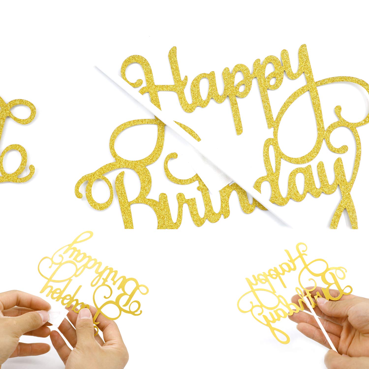 Buy Trounistro Happy Birthday Cake Toppers, 40 pieces Cake Toppers