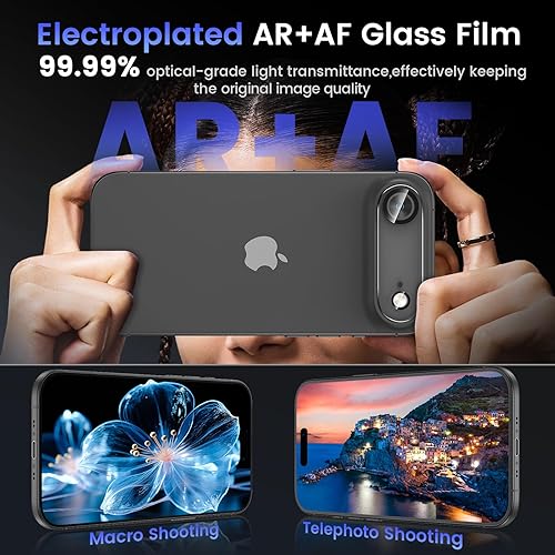 Miniatura 10 de Tensea 3 piezas Protector de pantalla de cámara para iPhone 15 Pro  15 Pro Max, protector de lente de película de vidrio templado, transparente de