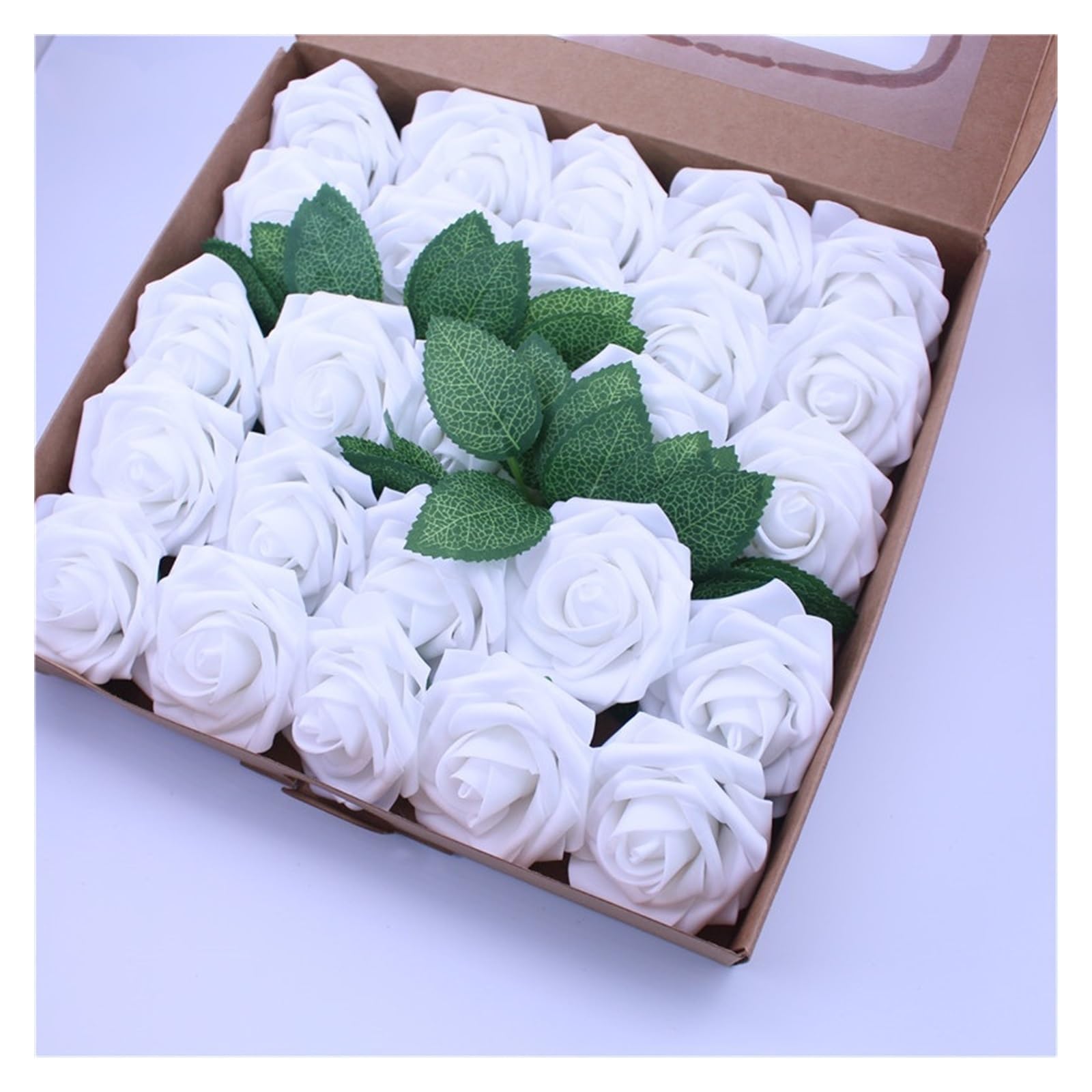Roses blanches artificielles pour décoration de table de mariage et grand vase de réception
