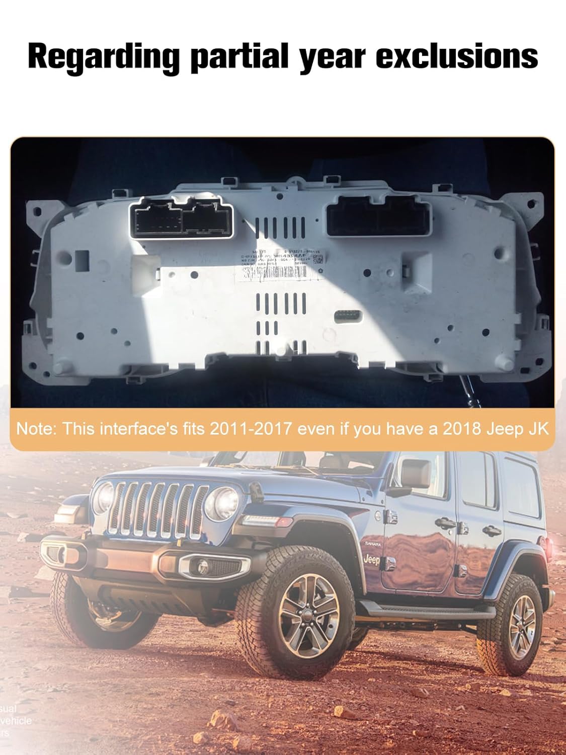 Cluster for Jeep JL 2018-2023, 12.3" Digital Speedometer with HD 1920x720 Screen, Aftermarker Instrument Dashboard Replacement for Wrangler Gladiator