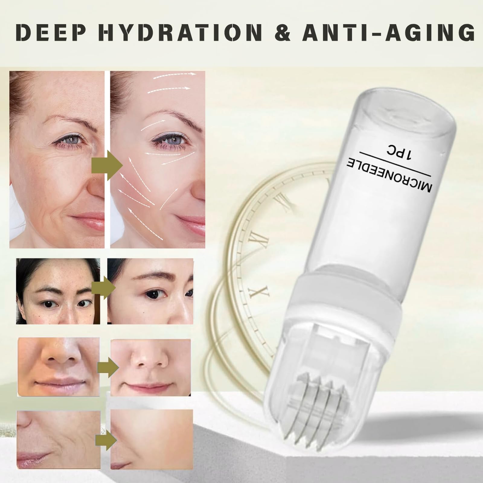 Micro Infusion Facial Serum Set, Microneedling Serum with Hyaluronic Acid & Collagen - Anti-Aging Face Serum for Wrinkles, Hydration & Firming Skincare Set for Women with Micro Needling Roller - Image 4