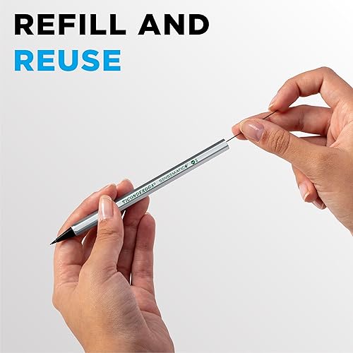 Miniatura 5 de Ticonderoga Lápiz mecánico Sensematic mina de 0028in plata 2 unidades