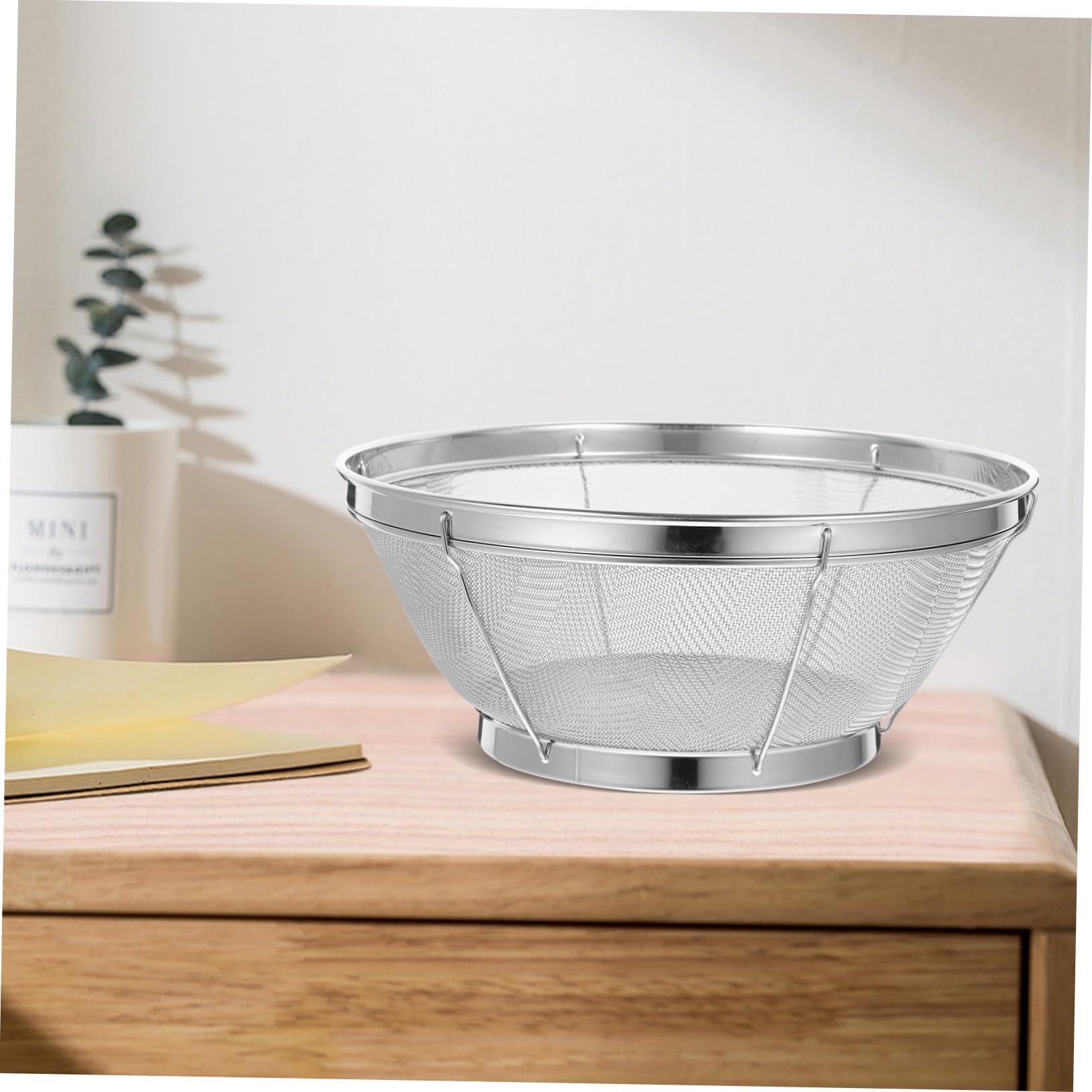 TOPBATHY 2 Pezzi Ciotola per Colino da Cucina Scolapasta per Riso Colino a Maglia Fine di Scarico in Acciaio Inossidabile per Una Facile Pulizia