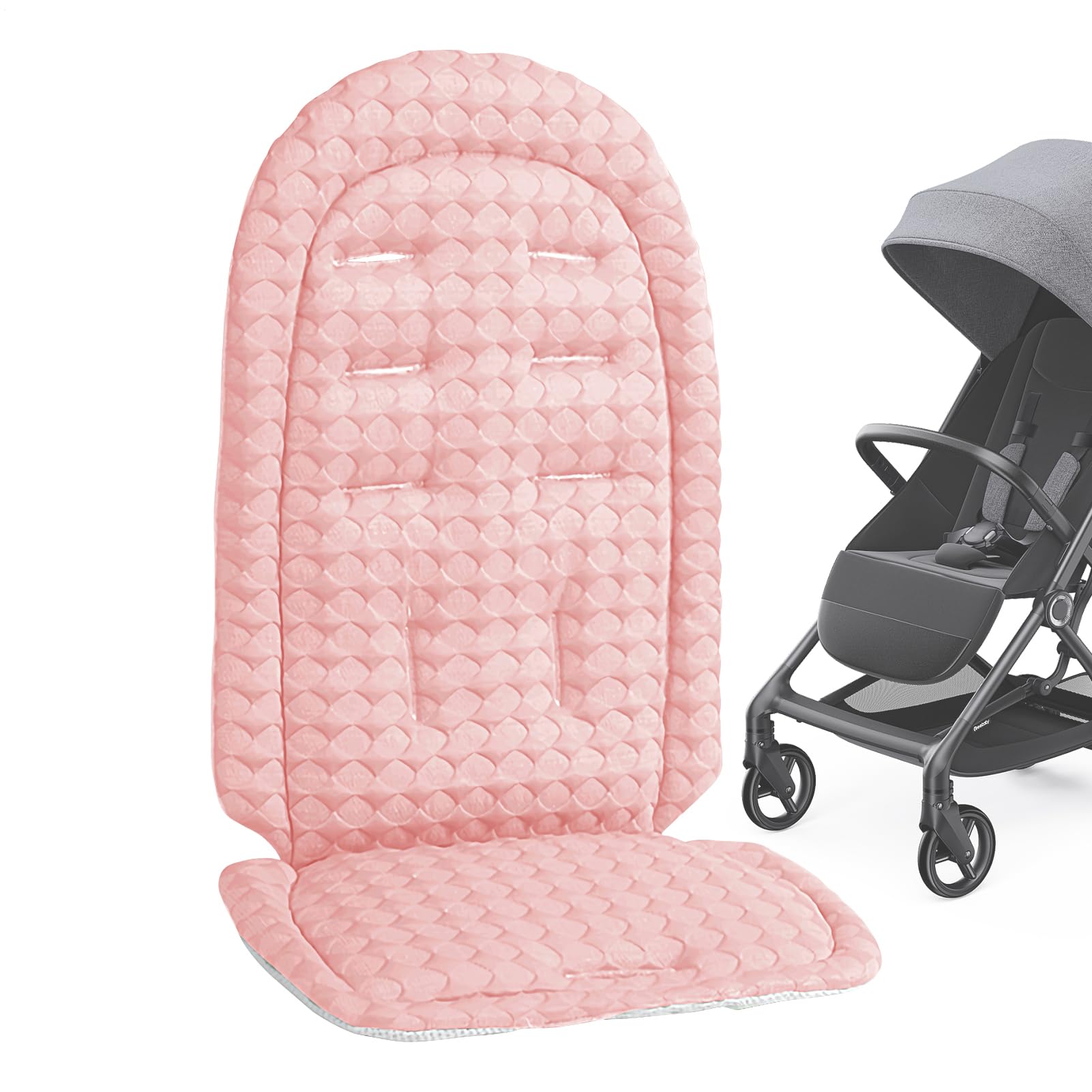 Cojín Para Cochecito,Acolchado Reversible para Silla de Paseo | Apoyo para Cabeza y Cuerpo del Bebé Transpirable para Verano Paseo Playa Exteriores Viajes Camping Avión