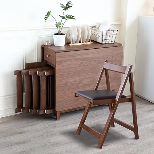 Miniatura 7 de Sillas de comedor plegables con asiento acolchado, sillas ligeras para fiestas, paquete de 2 sillas plegables para cenas, fiestas, bodas, eventos de