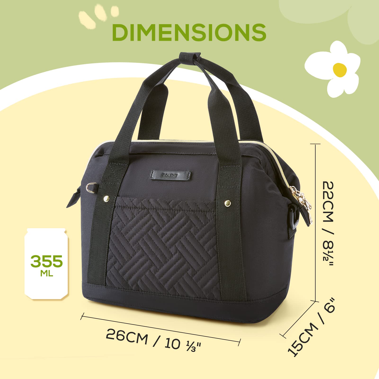 Pinsheng Borsa Terica Porta Pranzo - Borsa Frigo Piccola per Ufficio
