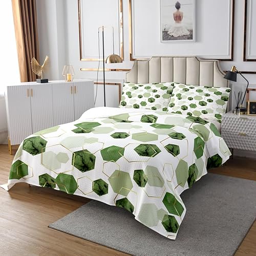 Miniatura 7 de Erosebridal Juego de edredón tamaño individual, color marrón, azul marino, beige, blanco, verde azulado, gris, juego de ropa de cama estética a