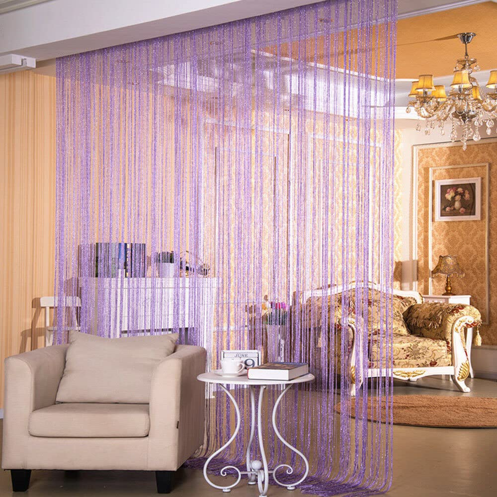 ave split Tenda decorativa per porta, 100 x 200 cm, con perline, frangia, finestra, divisorio per matrimoni, caffè, casa, divisorio per porte, perline, nappe, decorazione per schermo (Colorfull 25