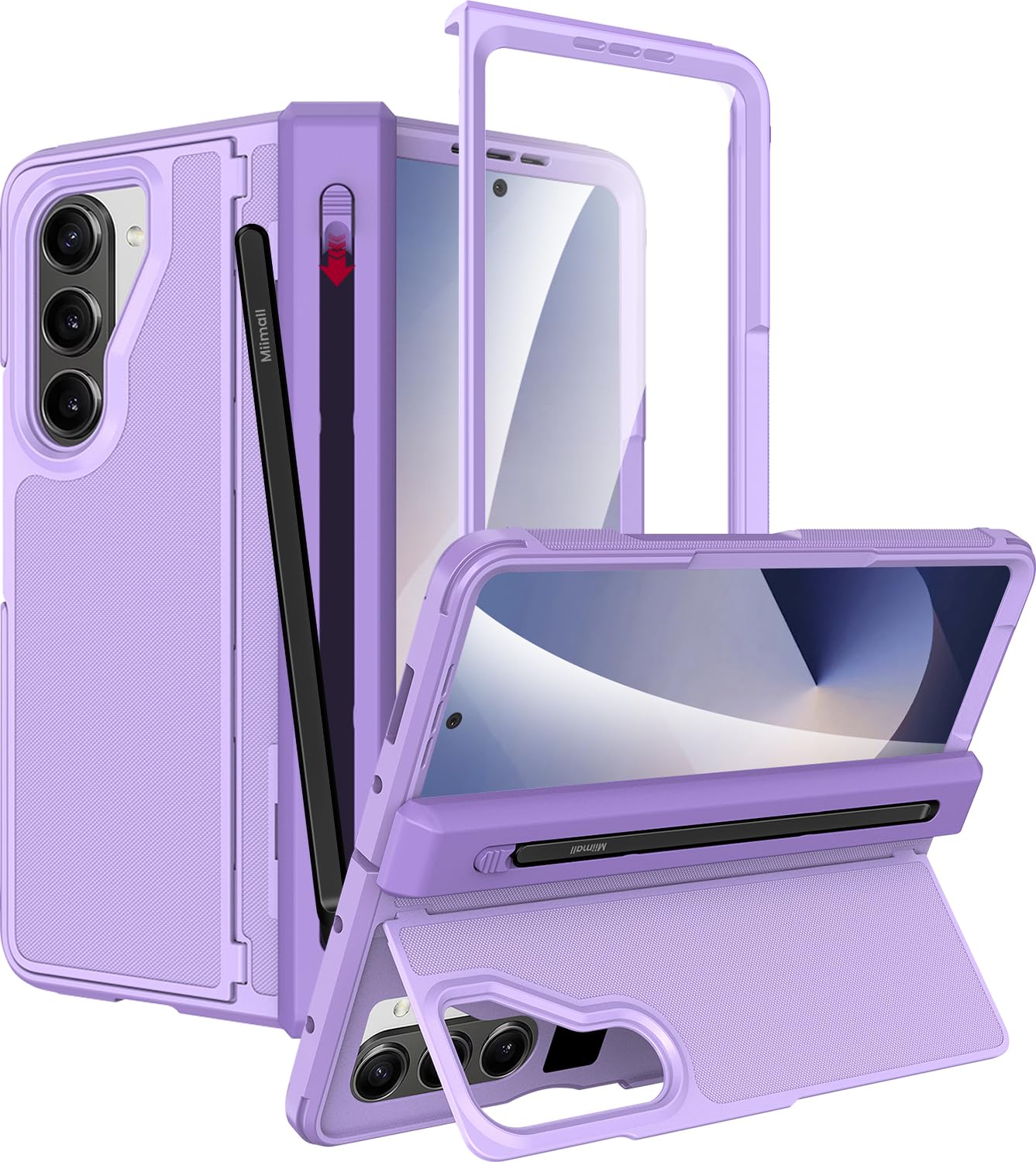 Funda Samsung Z Fold 6 de cuerpo completo antishock con protector de pantalla integrado 8