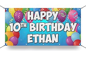 Personalized Birthday Vinyl Banner Sign - Celebrate Special Moments in Style