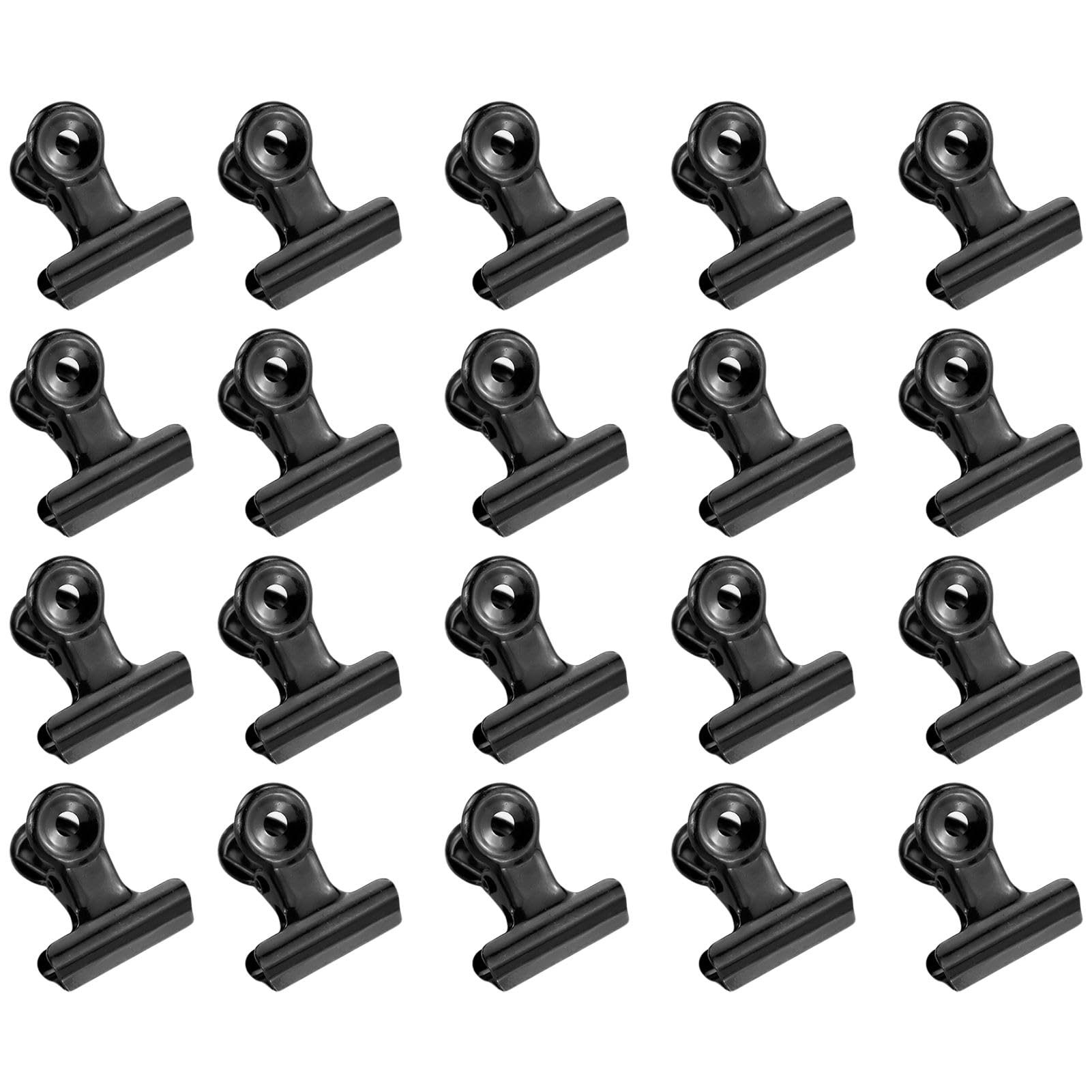 20Pcs Bulldog Clips,Small Hinge Paper Clips,Metal Hinge Clips for Food Packages, Photo File Document Clip Home and Office Supplies