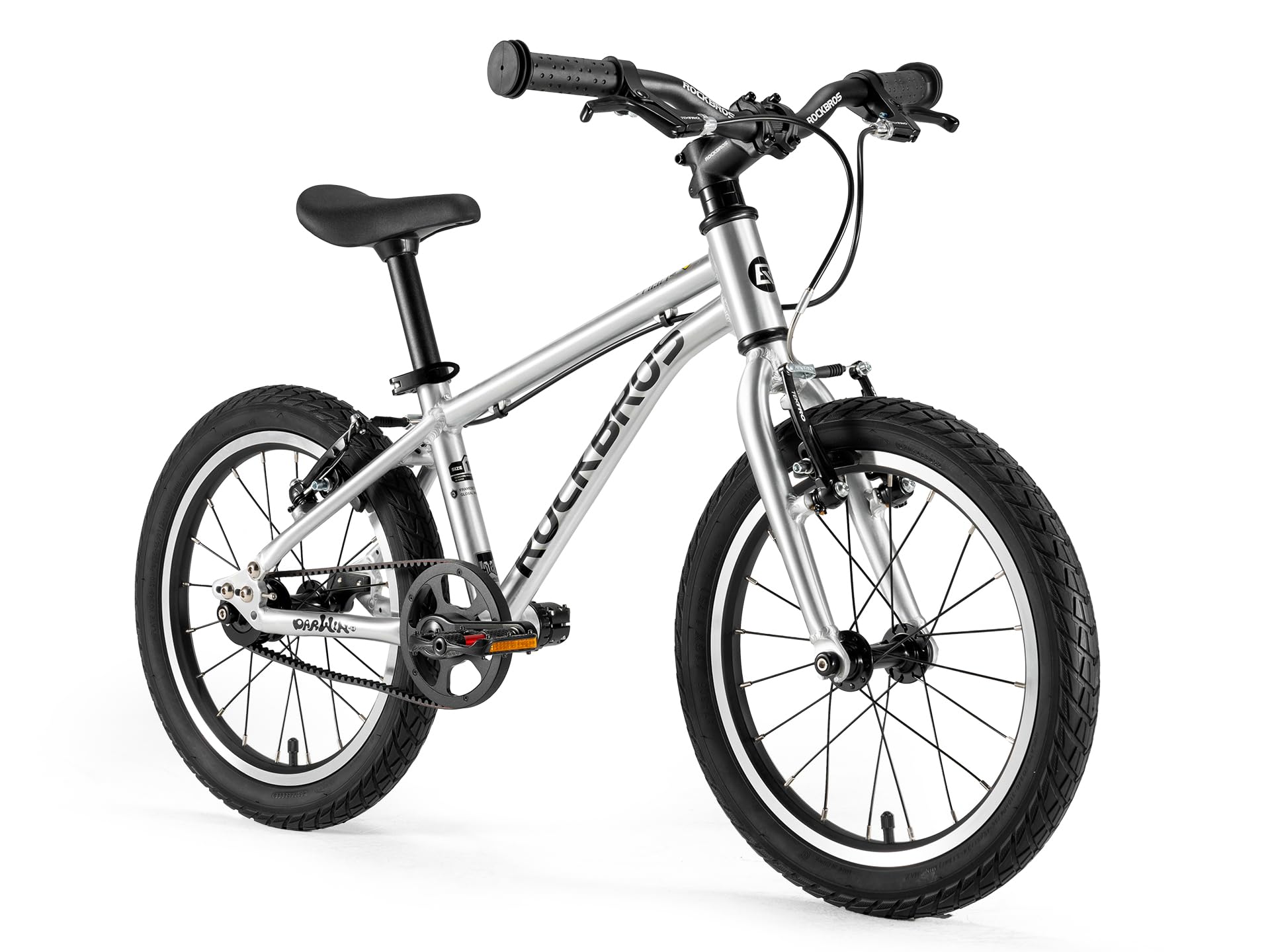 ROCKBROS Darwin Riemenantrieb 16/20 Pulgadas Bicicleta de Montaña para Niños, Bicicleta Infantil con Cuadro de Aluminio Ligero