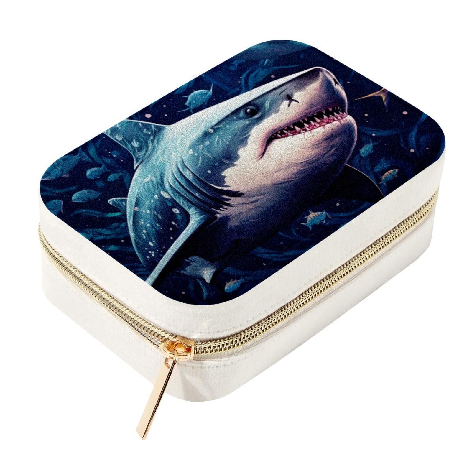 Organiseur de bijoux de voyage requin étoilé compact pour valises et sacs