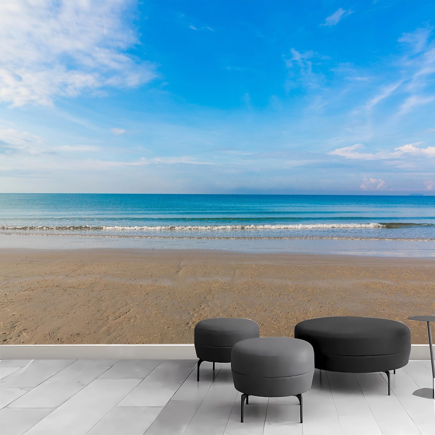 Panoramiczna tapeta ocean tapeta z włókniny plaża plakat Trompe l'oeil Mural 3D sztuka dekoracja ścienna salon sypialnia 300 x 210 cm 1093b