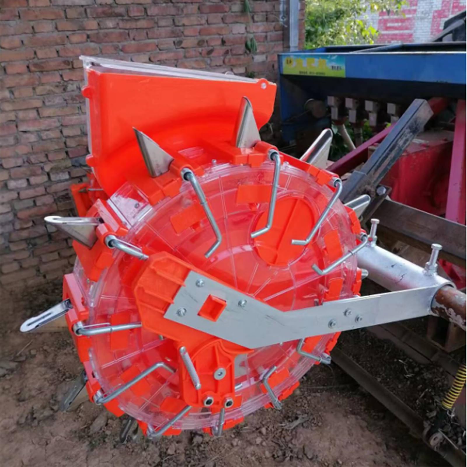 Seminatrice per Trattore a 16 ugelli, Attacco a 3 Punti, seminatrice di precisione per Mais, con 8 Ruote di Semina e Becco D'Anatra in Acciaio Inox, per la Semina di più Colture