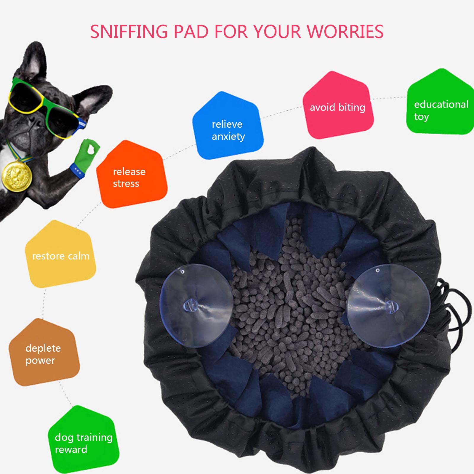 XAGMODSHN Futterunterlage für Hunde, verstellbar, groß, Trainingsmatten, Langeweile, für Kaninchen, Schweine