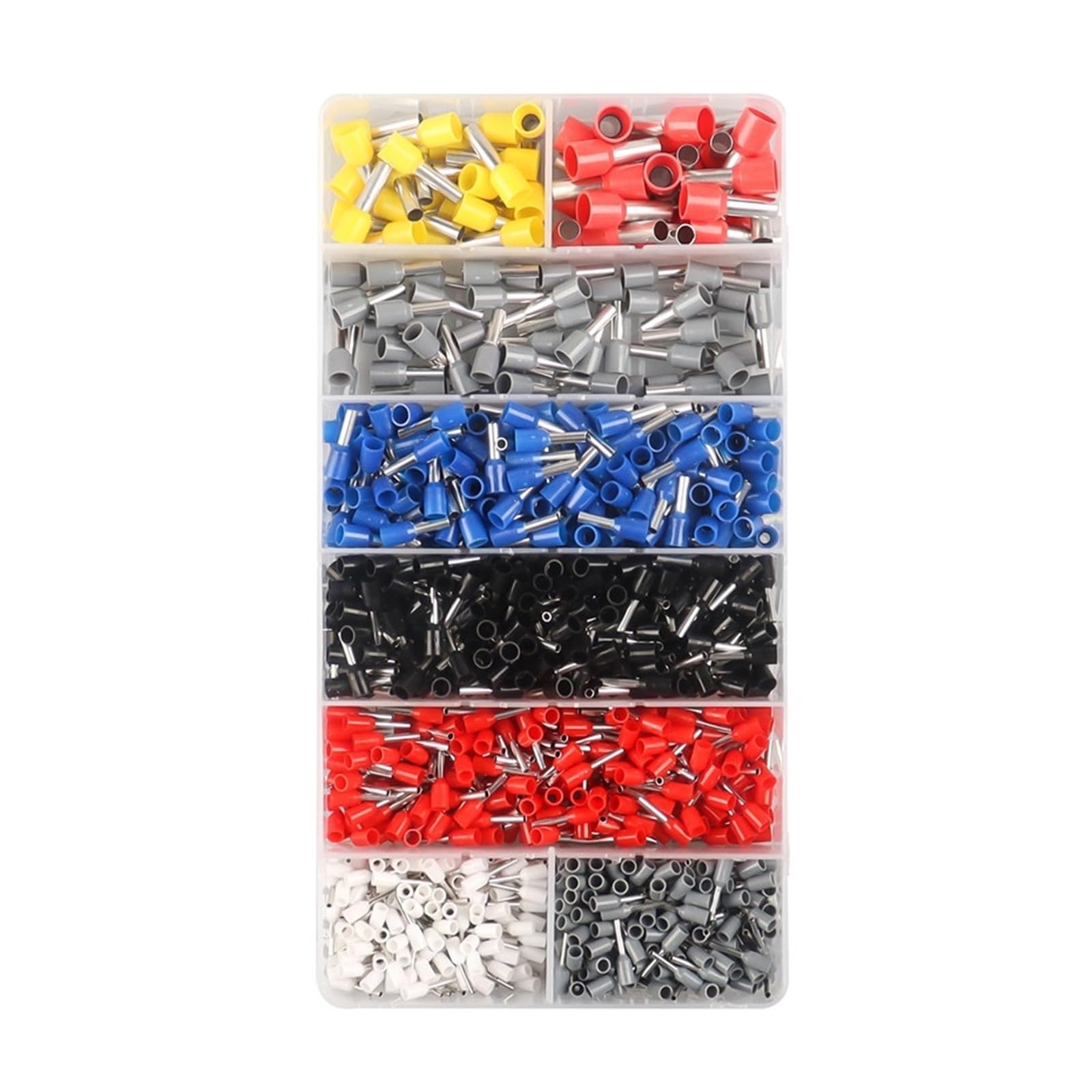 HSC8 6-4A/6-6A Puntale Crimpatrice Terminali Filo AWG 23-7 Cricchetto Auto-Regolabile Puntale Crimpatrice Pinza Puntali Maniglia di comando comoda(1200 Terminal)