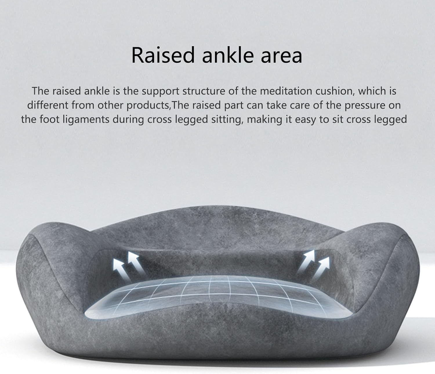 Memory Foam Meditation Cushion - Ergonomic Floor Pillow with Washable Cover, Anti-Numb Legs Design for Yoga & Reading TurquoiseGreen