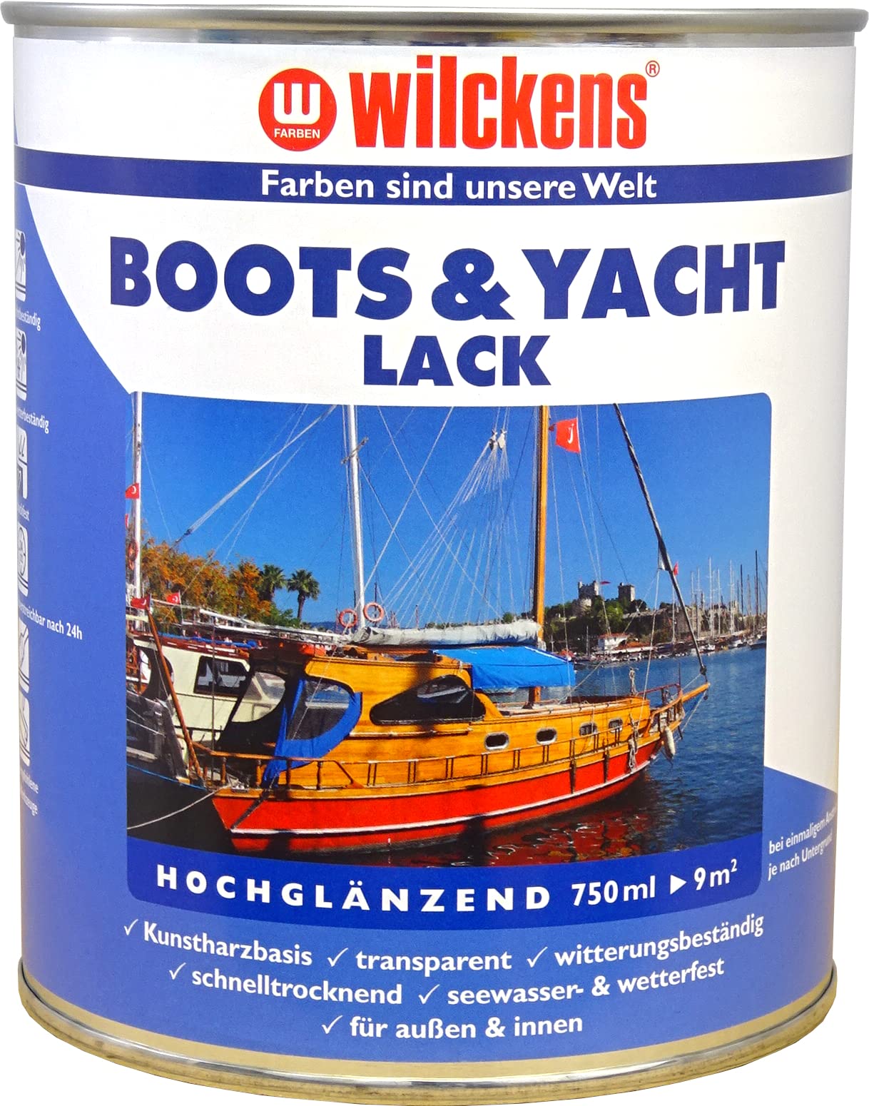 Wilckens Boots & Yachtlack 750 ml Bootslack Lack Kunstharz-Klarlack Yachtlack Kunstharzlack