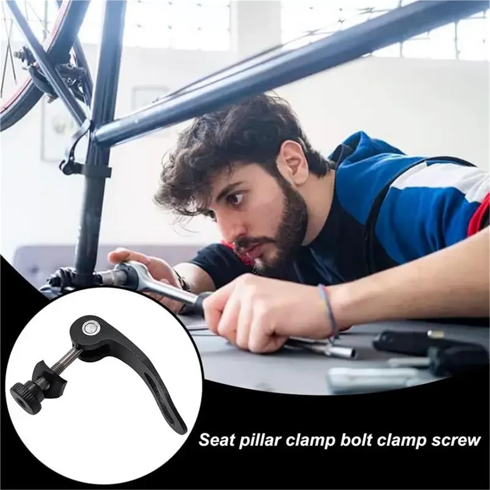 Vite a sgancio rapido per morsetto sedile 5 Pezzi Vite Di Serraggio Eccentrica M5 For Reggisella For Bicicletta Bullone Sgancio Rapido For Clip Fissaggio(M5x60mm 5PCS)
