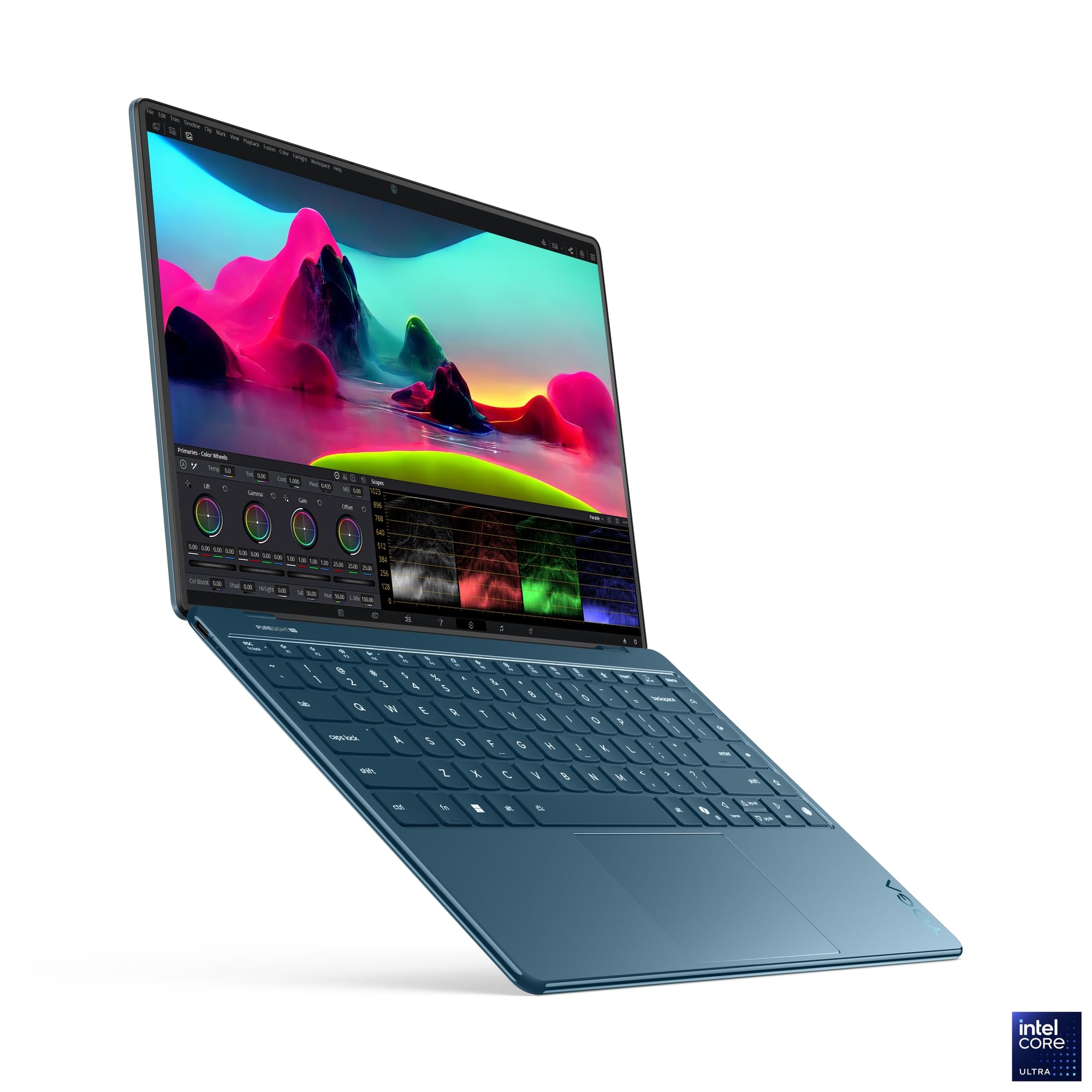 Lenovo Yoga Slim 9 14ILL10 - Ordinateur Portable 14'' 4K OLED WQUXGA Tactile Copilot+ (Intel Ultra 7 258V, RAM 32Go, SSD 1To, Intel Arc Graphics 140V, Windows 11 Home) Clavier AZERTY - Tidal Teal