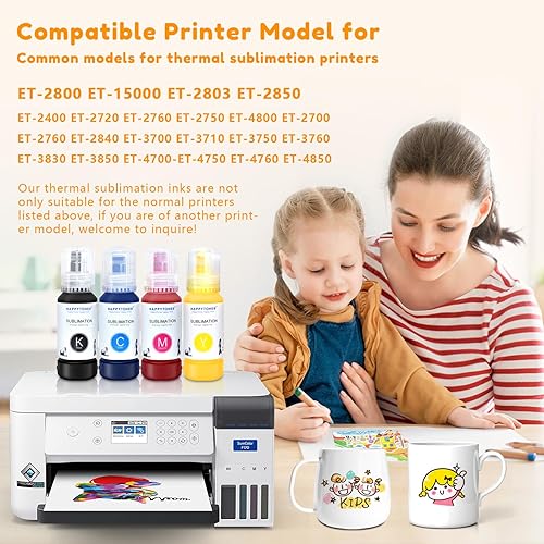 Miniatura 2 de Tinta de sublimación para Epson 2800 ecotank ET-3750 ET-3760 ET-3830 ET-4850 ET-4750 ET-2760 ET-2700 ET-4760 ET-15000 ST-2000 Transferencia de