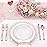 WDF 120 pieces Rose Gold Plates Disposable - Heavy Duty Rose Gold Plastic Plates Perfect for Valentines Day, Mother\'s Day, Wedding, Birthday