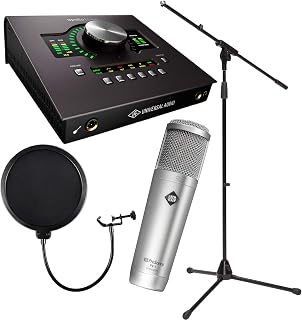 Universal Audio Apollo Twin MKII Duo Heritage Edition, Presonus PX-1 Mic, Mic Stand, POP Filter Bundle