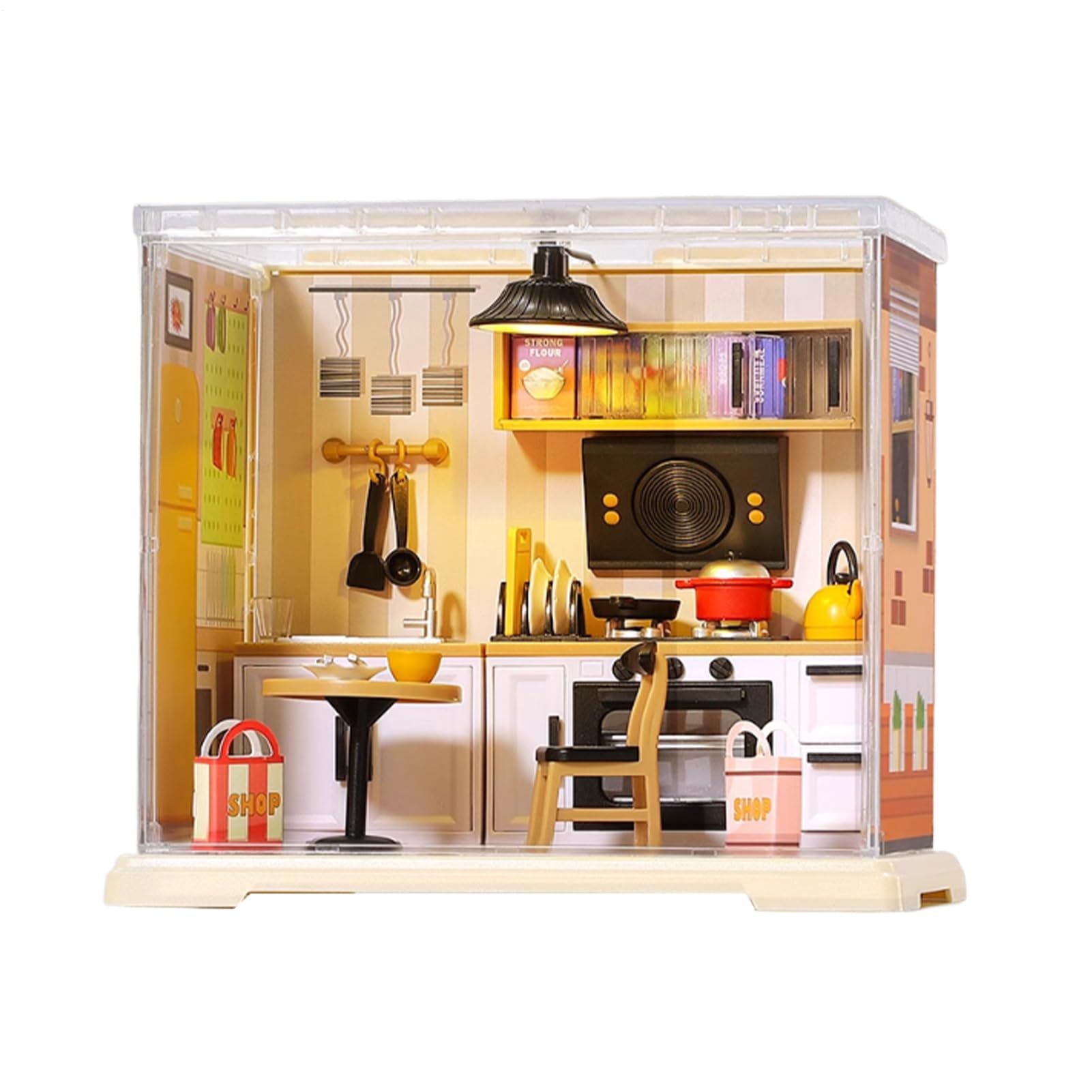 Set d'assemblage éducatif miniature café cadeau salon et étagère - 8