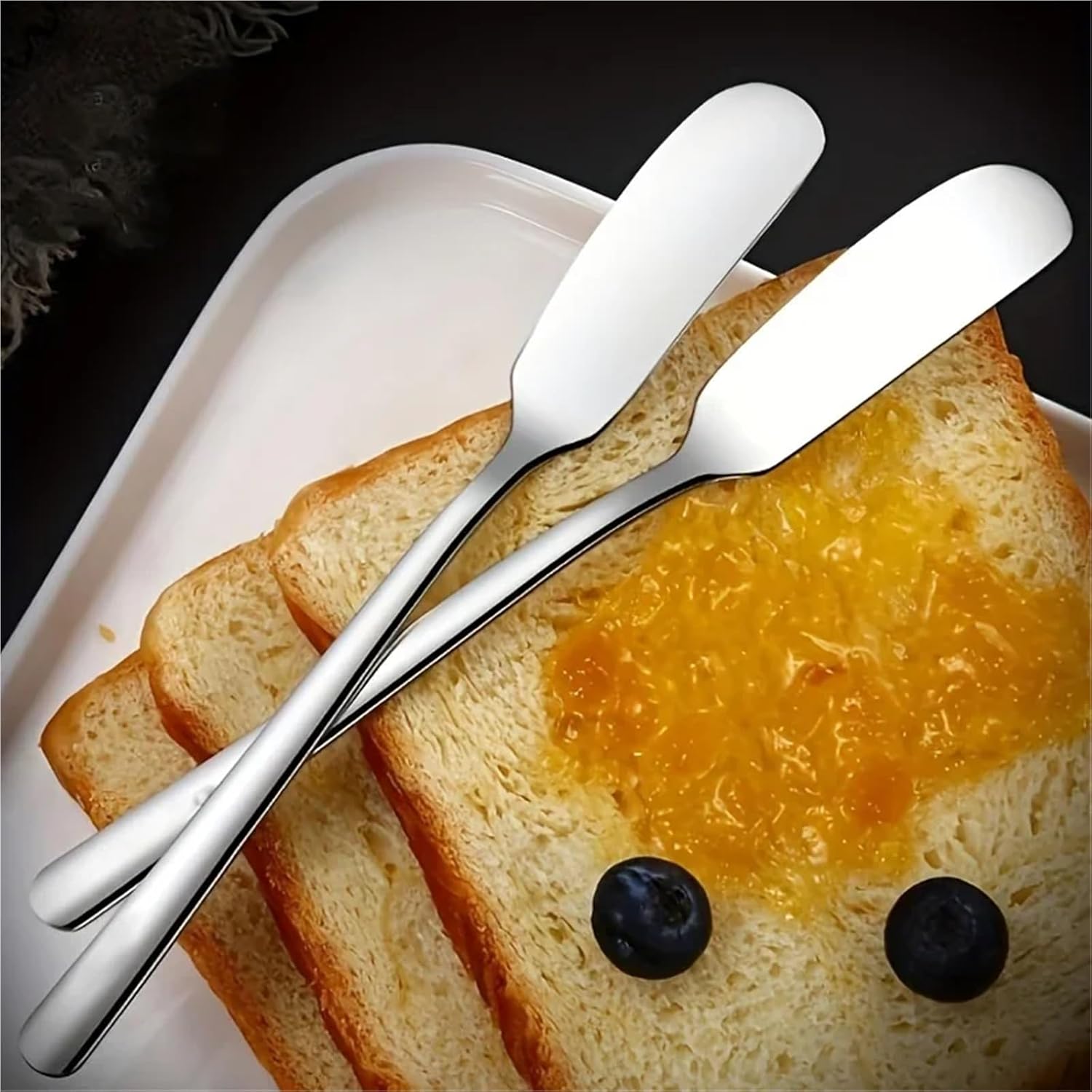 Butter Knives 24pcs Stainless Steel Butter Knives Cheese Spreader Long Handle Dessert Knife Cream Bread Jam Wipe Tools(Mixed)