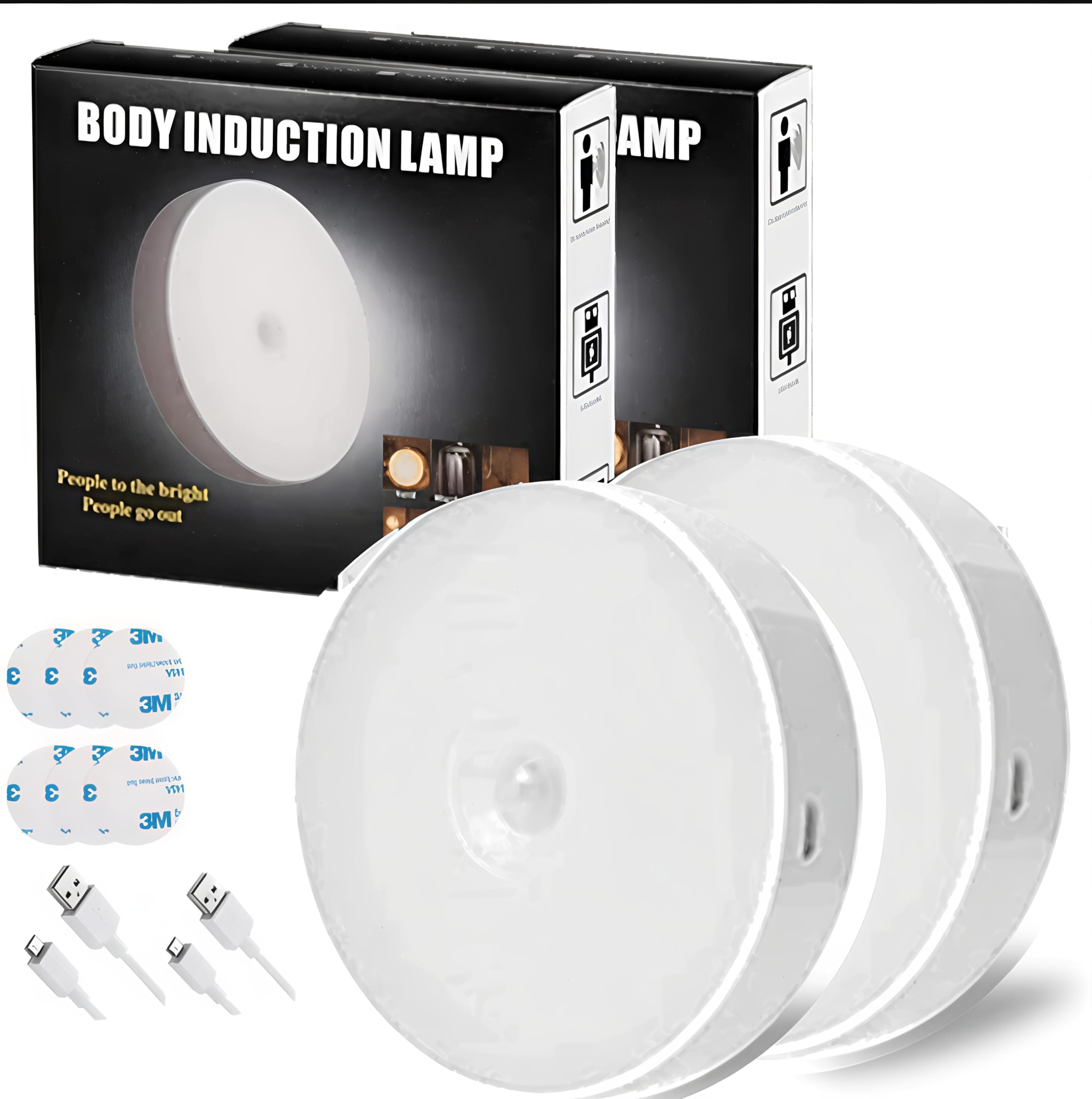 Warm White Body Induction Motion Sensor LED Light, Indoor Battery-Operated, Wireless Ceiling Light for Home (Pack of 2)-image-24