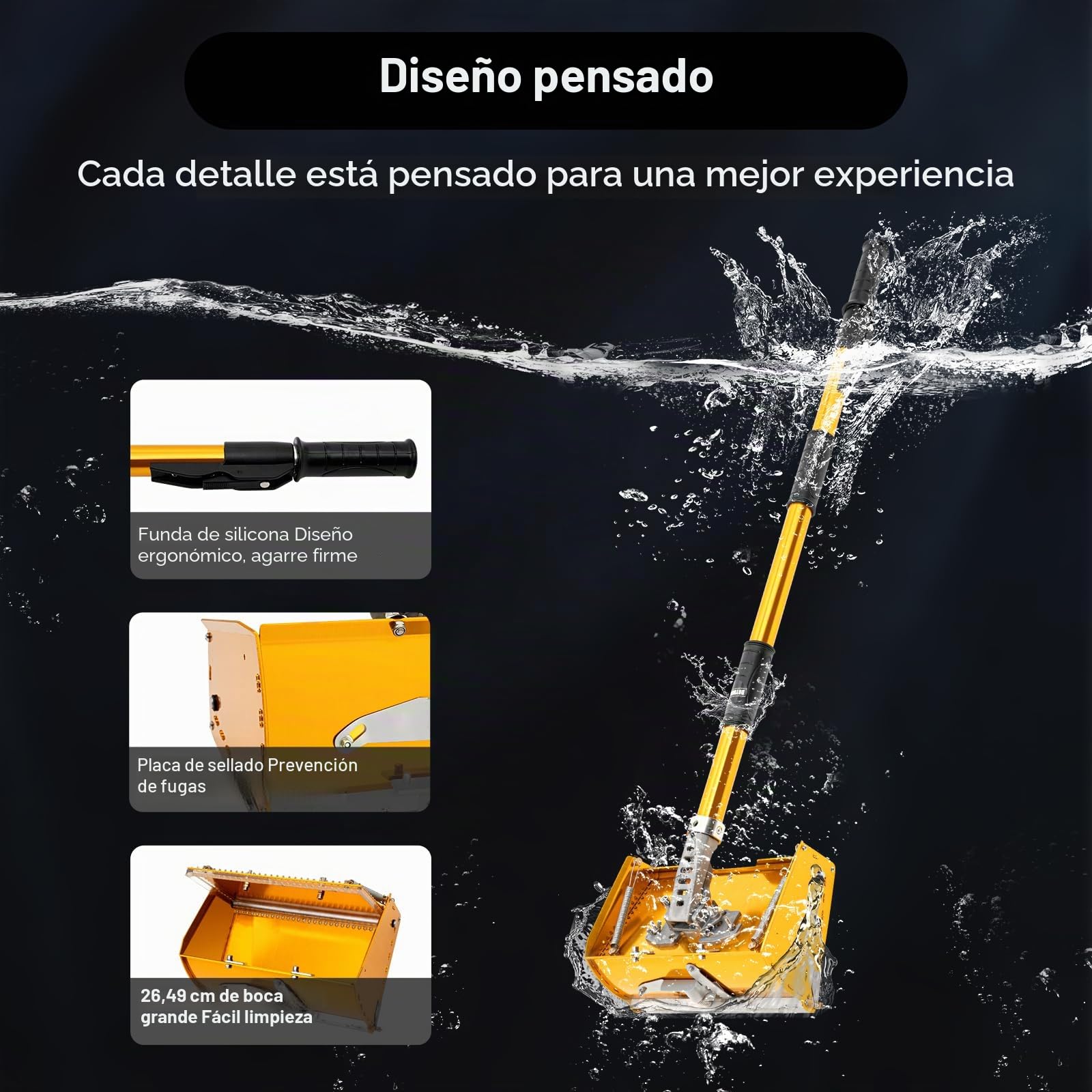 Caja de yeso plano para acabado de yeso, caja de acabado de yeso, herramientas de yeso, herramienta de caja de acabado plano con mango ajustable, para profesionales