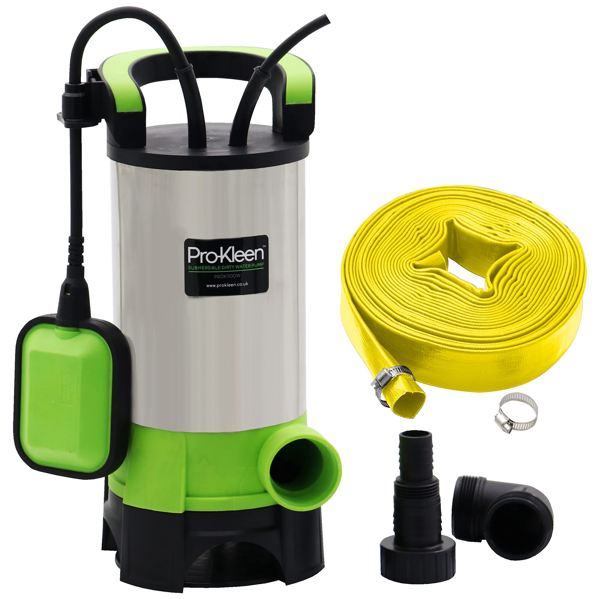 ProKleen Submersible Electric Water Pump 1100w 20M Heavy Duty Hose Clean Dirty