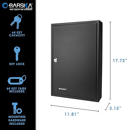 Barska - Armario para llaves de 64 posiciones con cerradura
