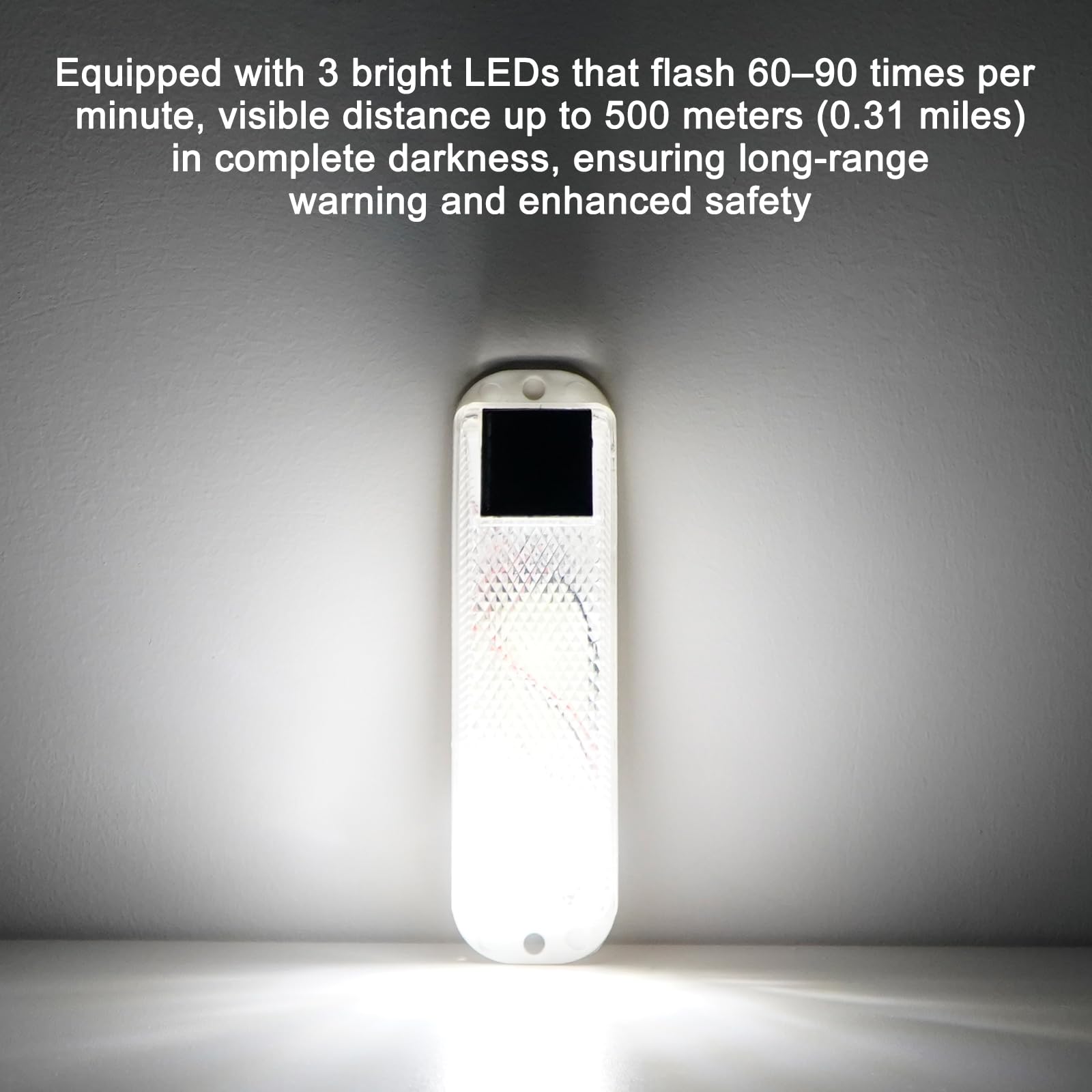 Solar Stroboskop Lampe mit Starker Magnetfuß, Helle LED Leuchtfeuer, IP54 Wasserdicht für Fahrzeug, Auffahrt, Baustelle, LKW, Outdoor, 4 Stück, Rot