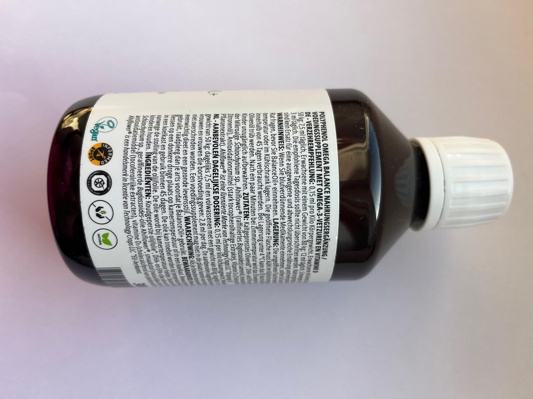 ZinZino BalanceOil+ Wegański olej z alg z Omega-3 3046 mg, Omega-9, Witamina D3, Tokoferol, DHA, EPA z olejem z nasion nawrotu polnego Ahiflowe, 300 ml