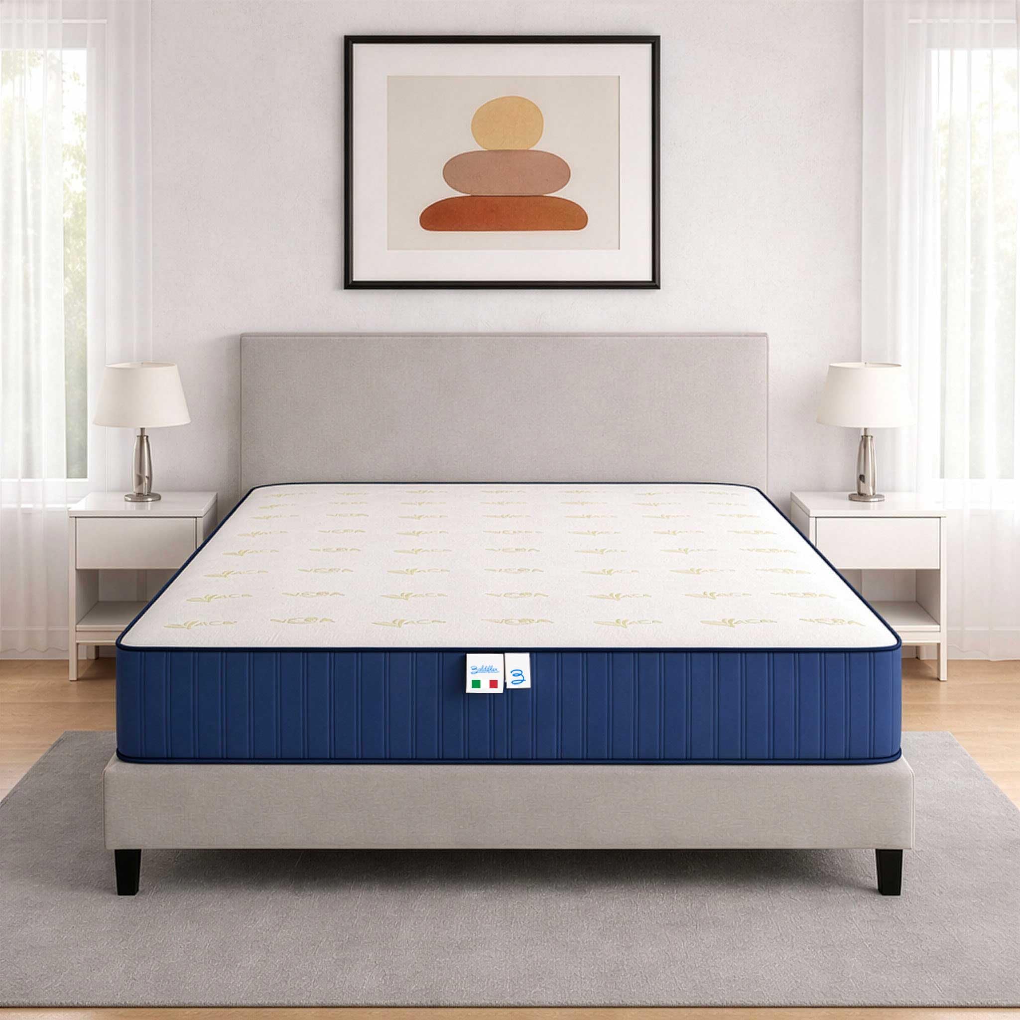 Baldiflex Materasso Memory 20 cm, Matrimoniale 160x190 cm, RelaxOne 20, Ortopedico e Ergonomico, Anallergico e Antibatterico, 100% Made in Italy