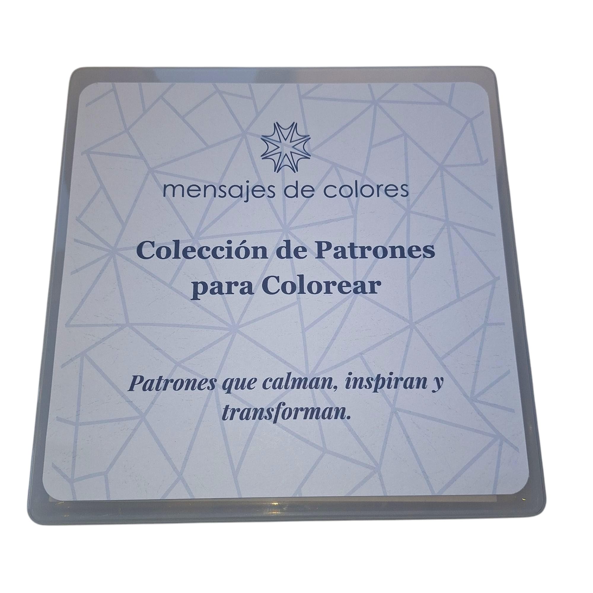 Patrones para Colorear - Ideal para Adultos y Niños – Patrones de 20x20 cm en Cartulina (Patrones con caja de plástico)- Formas geométricas-