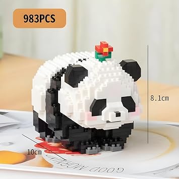 3 in 1 Panda Building Blocks Set, Cute Animals Mini Bricks Building Toys